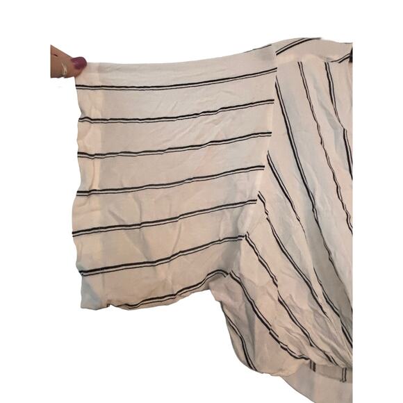 Free People Sleepy Time Crop Top Blouse Womans S/P Wide Batwing Sleeve - Picture 7 of 13